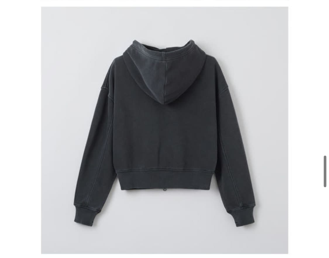 스파오 피그먼트 크롭 후드집업 상품이미지2