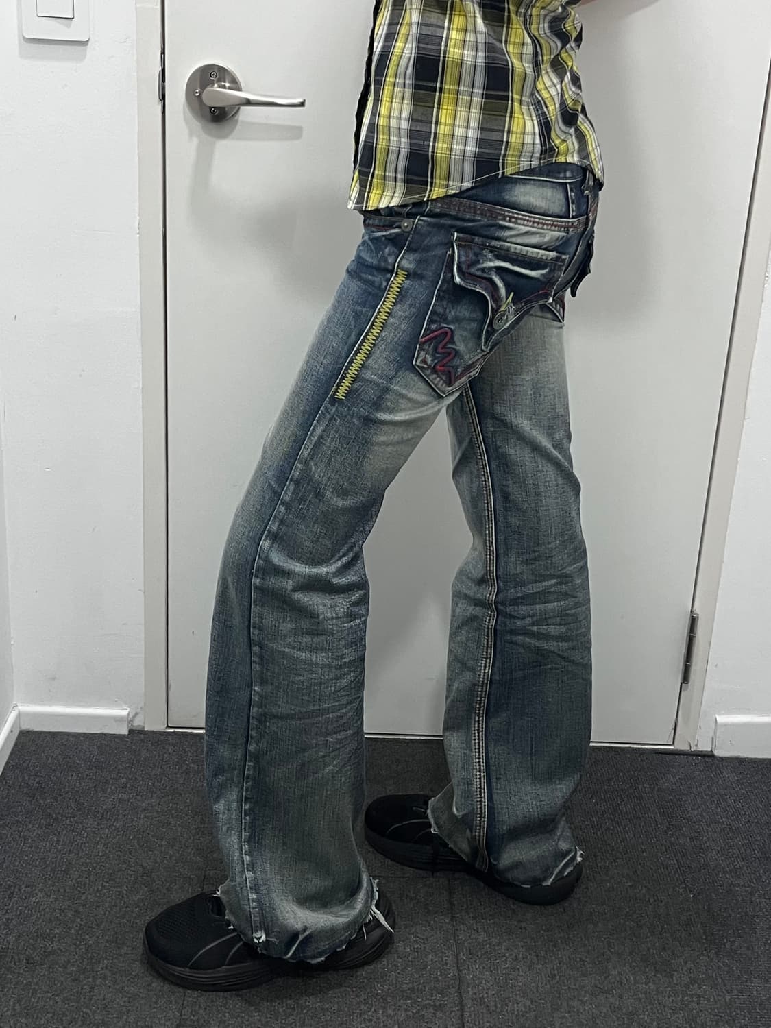 Anna Kerry Jeans 펑크 와이드 부츠컷 데님 팬츠 상품이미지2