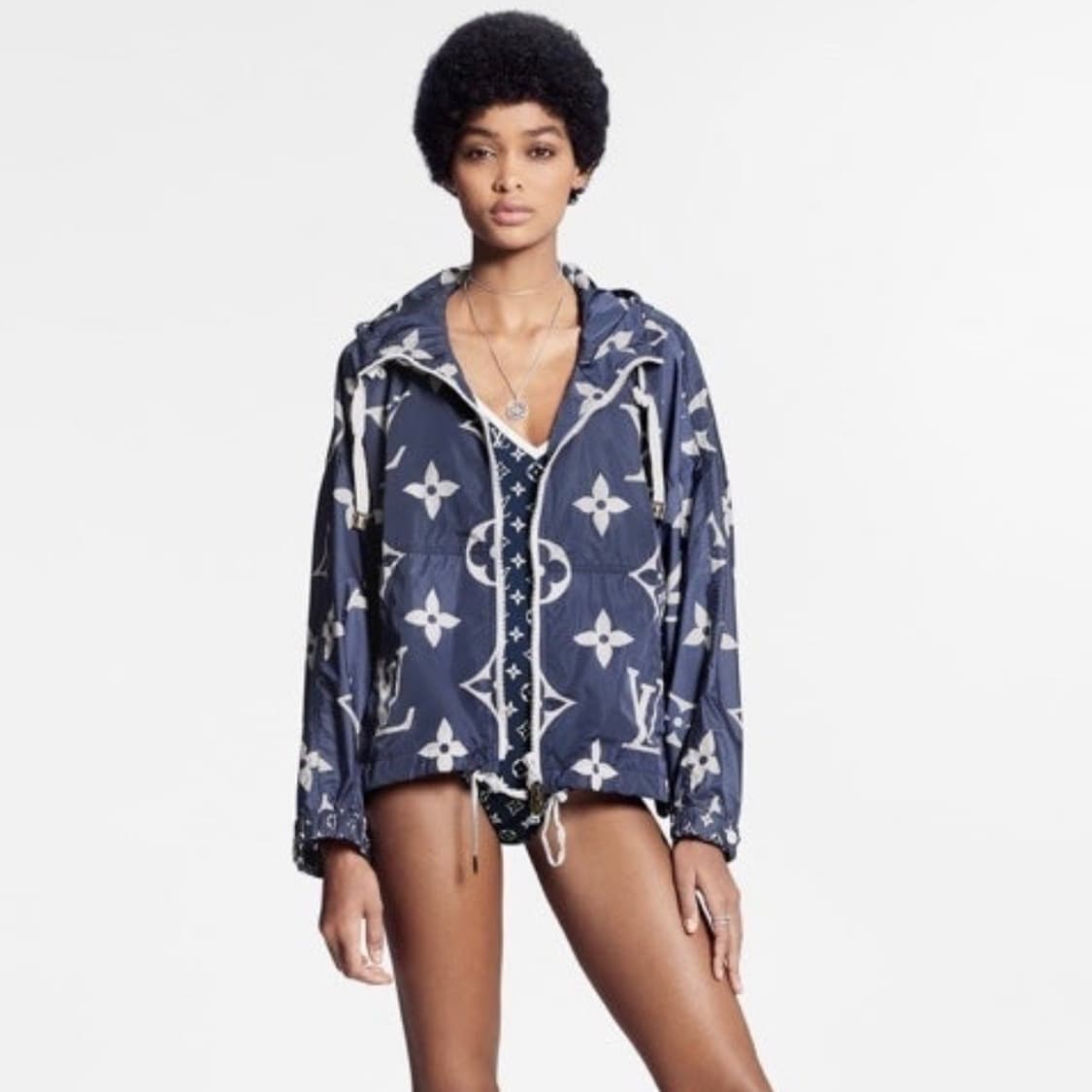 [S급/40] 루이비통 모노그램 여성 후드 바람막이 자켓 블루 상품이미지9