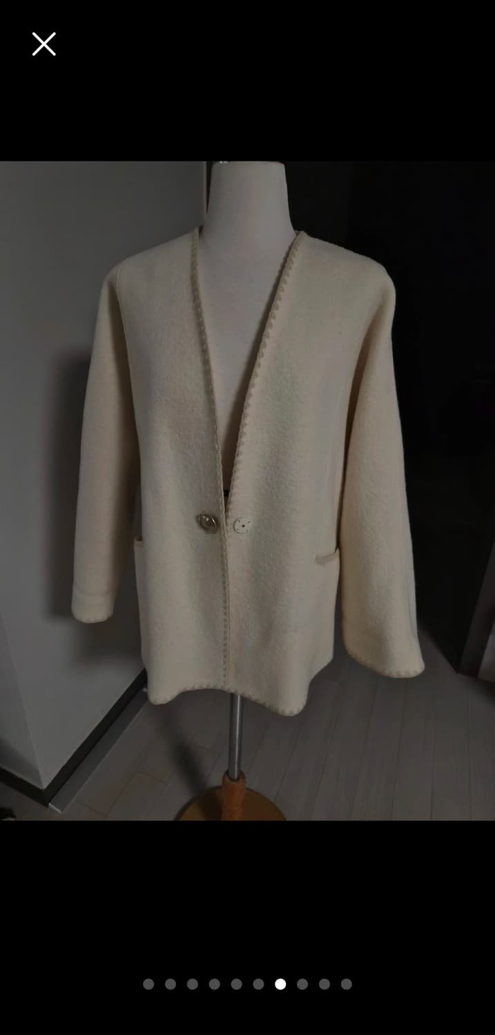 [DEWL] 듀엘 알파카 혼방 자수 스티치 코트 (55~Free) 상품이미지7