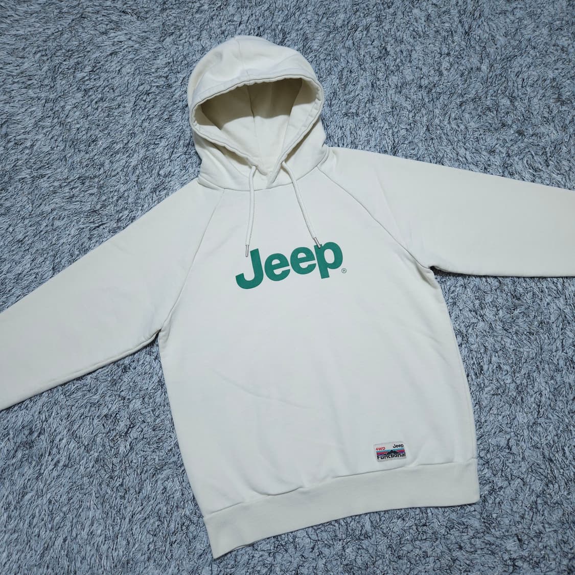 Jeep) M 남자 클래식핏 아이보리 후드티셔츠 / 왕눈이샵 상품이미지2
