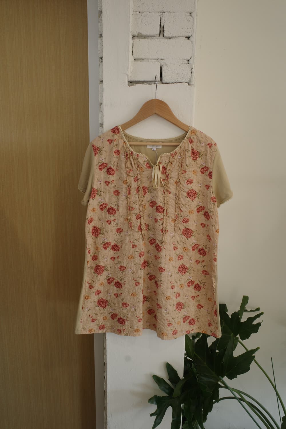 꽃 프릴 블라우스 상품이미지6