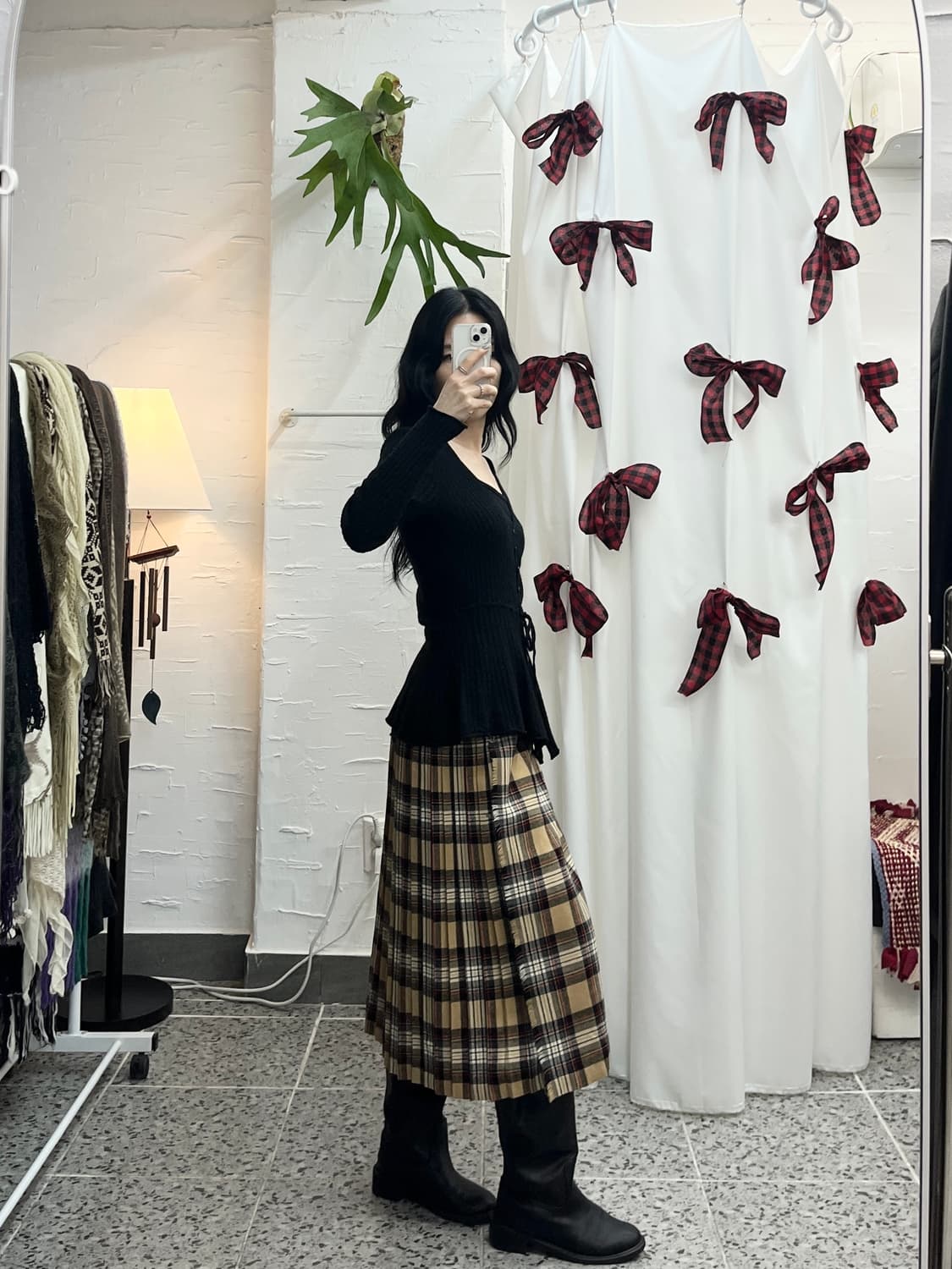 flare ribbon tie cardigan 상품이미지5