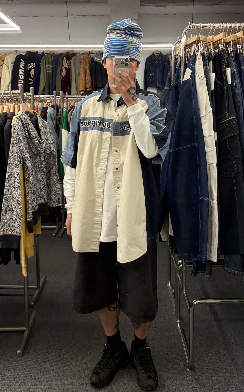 3XL)할리데이비슨 빈티지 패치자수 반팔 셔츠 상품이미지1