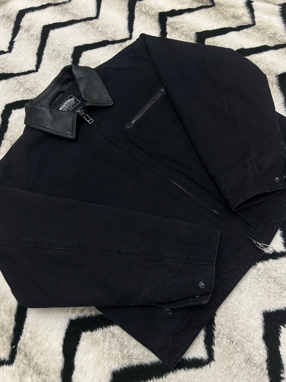 [M]프리즘웍스 헤비 컨버스 디스트로이드 워크자켓/블랙 상품이미지1