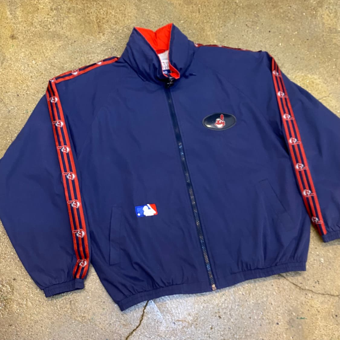 90s Made in Korea 미국 빈티지 인디언스  바람막이 자켓 상품이미지2