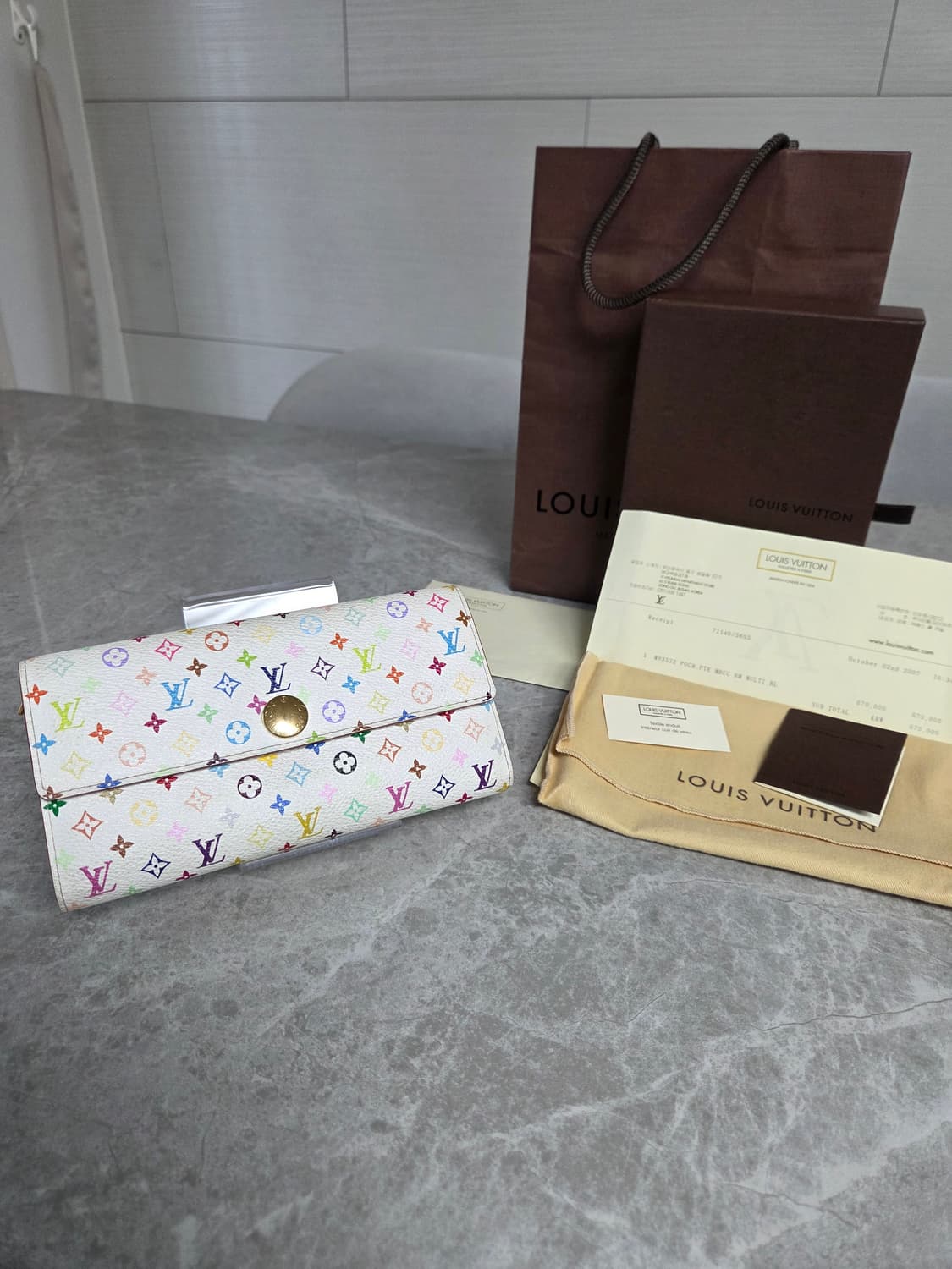 [정품] 루이비통 모노그램 무라카미 사라 장지갑 풀구성  상품이미지1