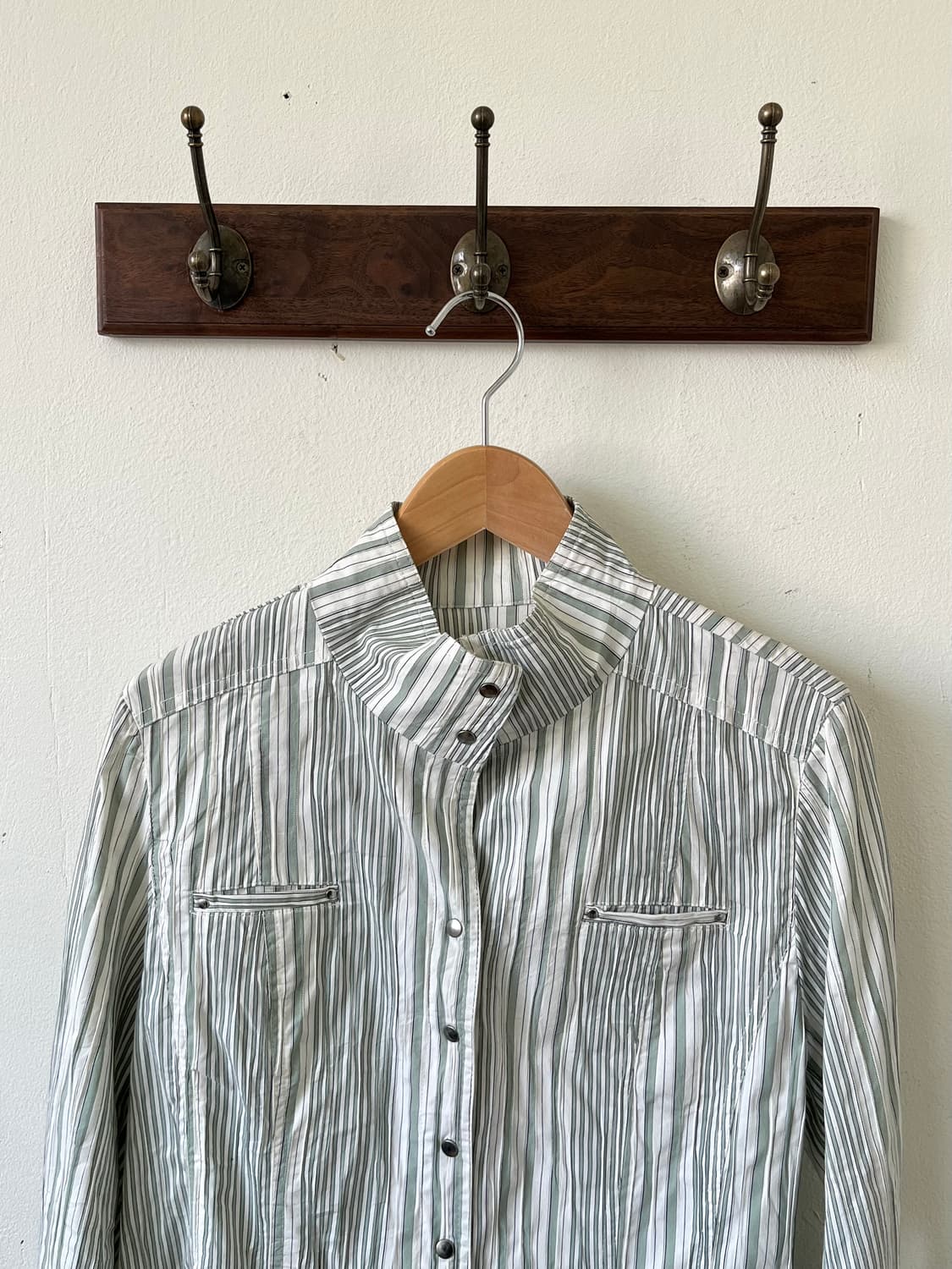 Lady’s Mode 민트 스트라이프 셔츠 자켓 상품이미지2