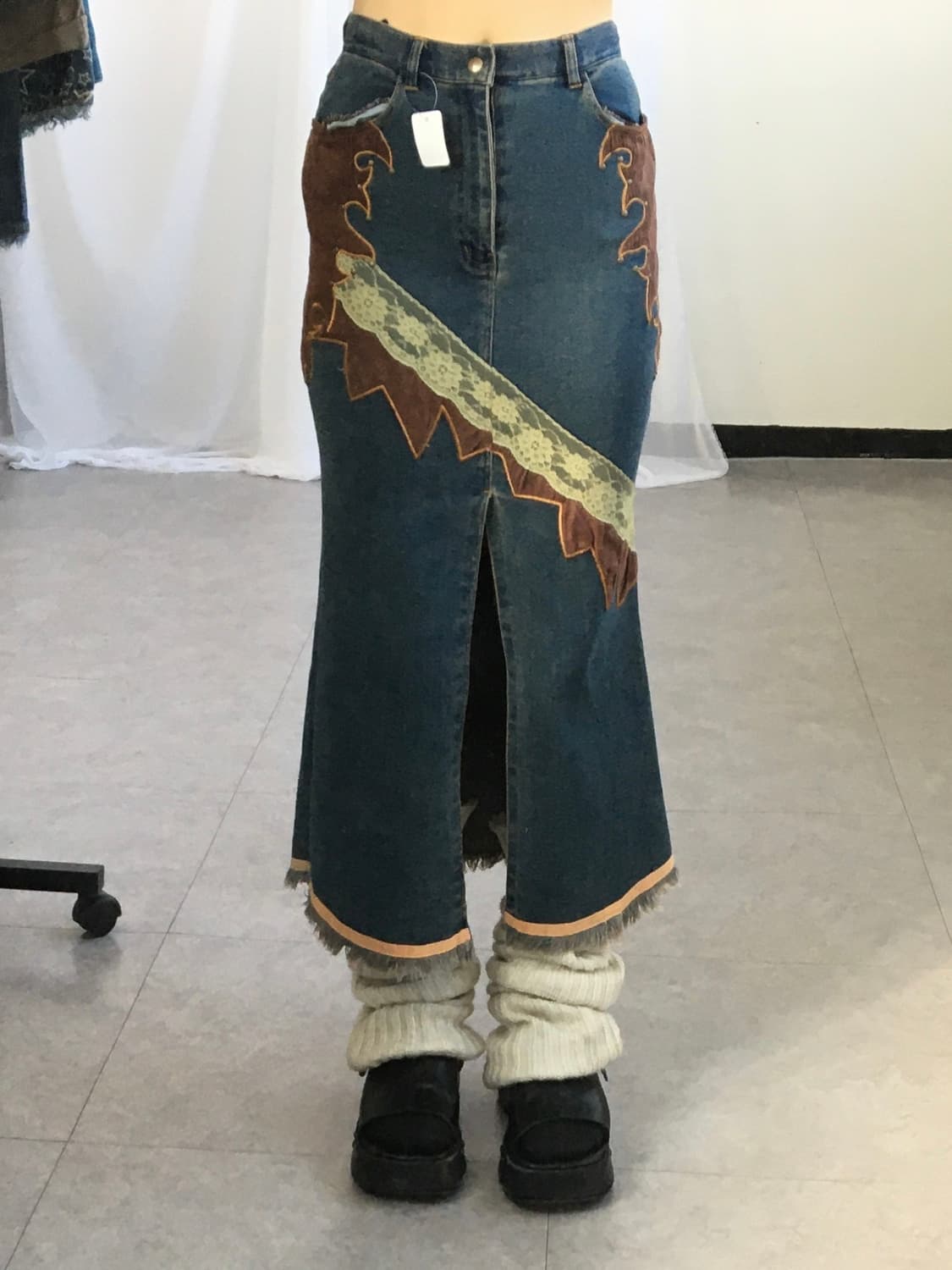 Western mood denim skirt 상품이미지1