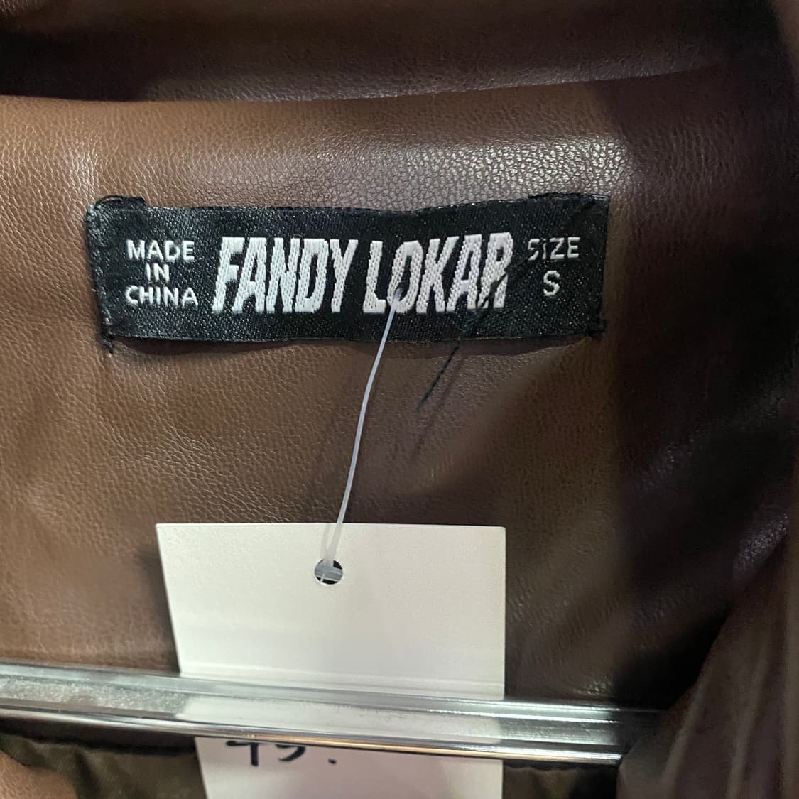 빈티지 브라운 레더 크롭 패딩 B3012 상품이미지4