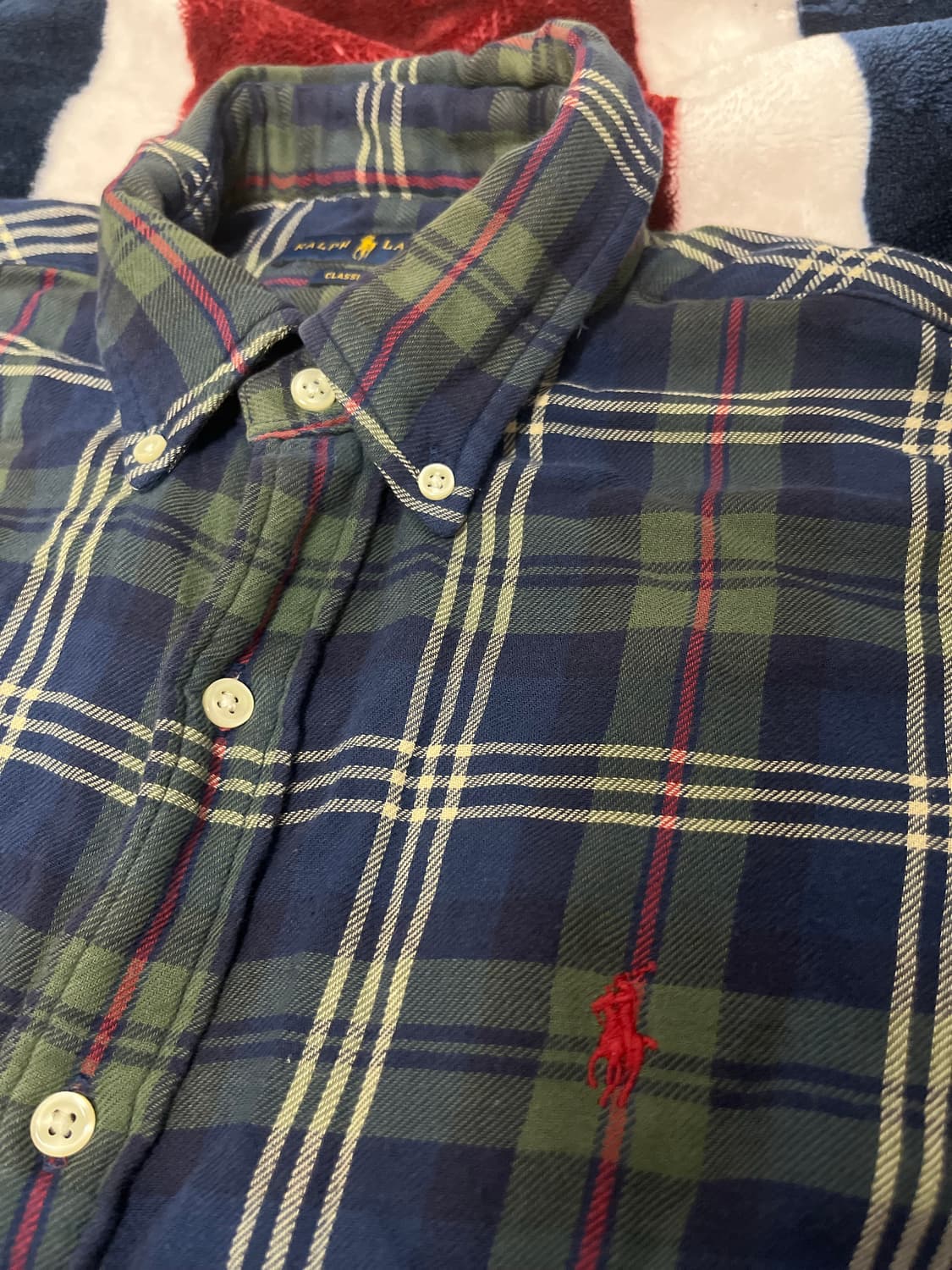 폴로 랄프로렌 클래식핏 체크 셔츠 M 상품이미지2