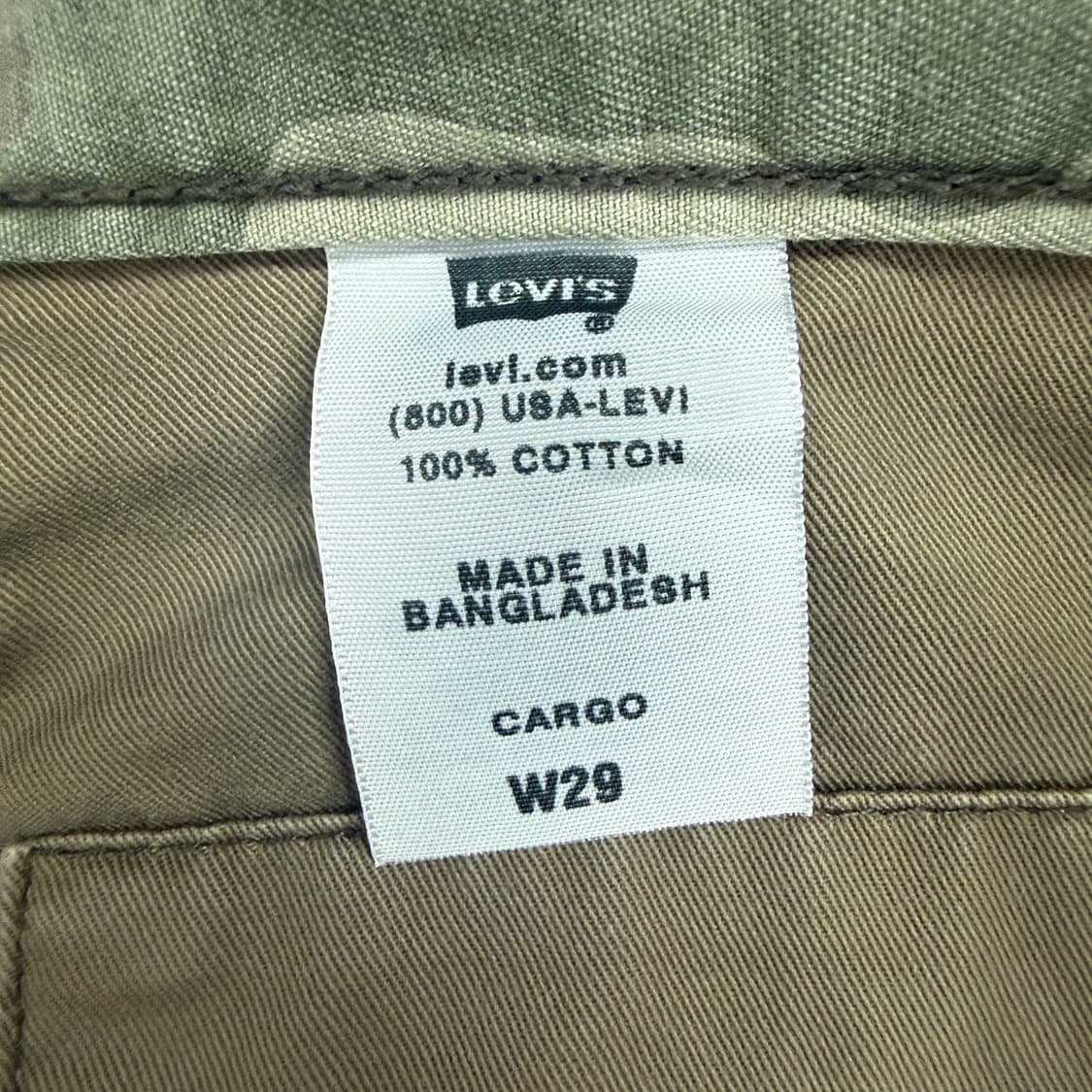 (29)00s리바이스 Levis 코튼 카고 반바지(카키) 상품이미지3