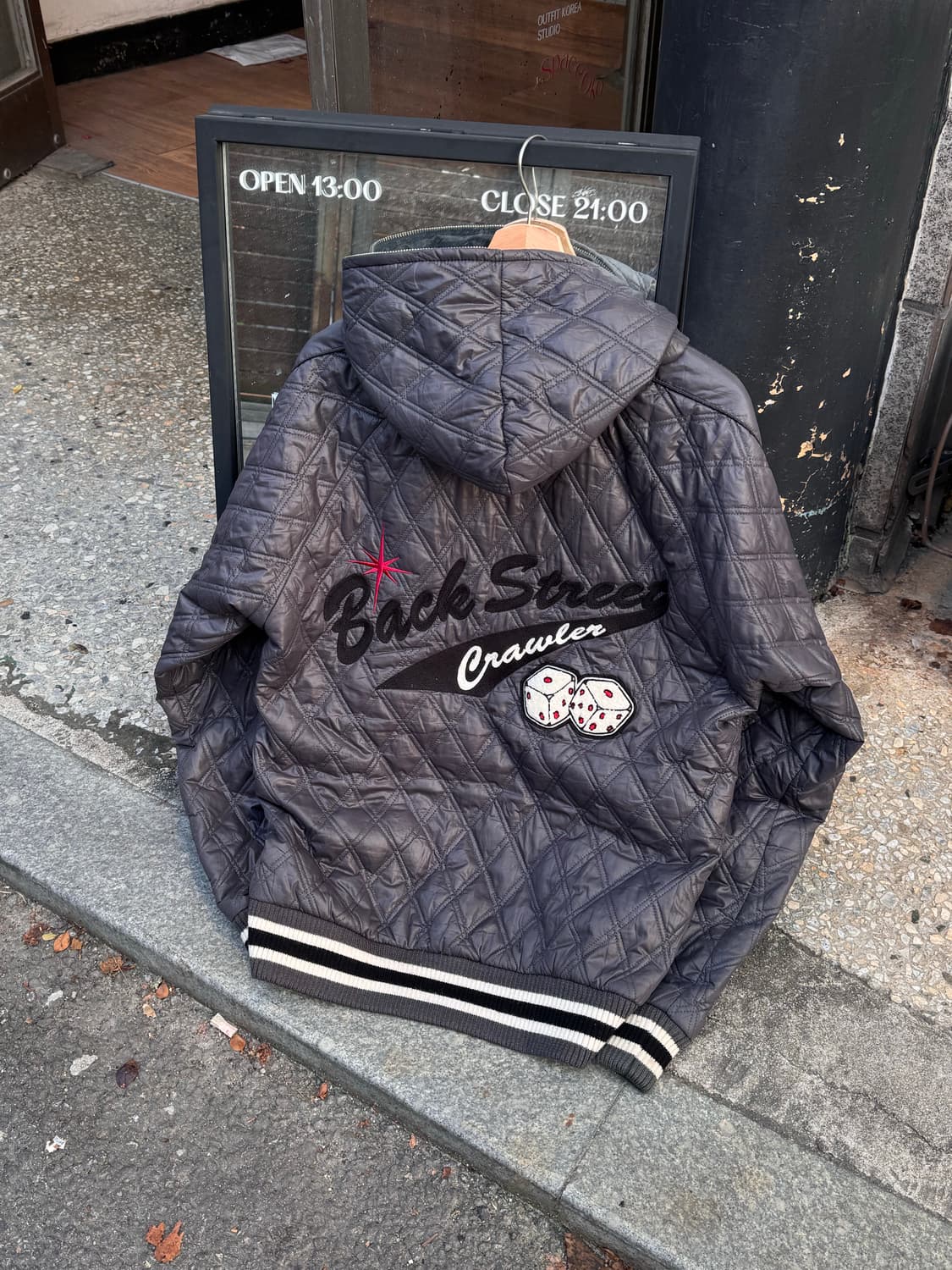 백 스트릿 크라울러 다이스 패치 풀집업 누빔 자켓 상품이미지1