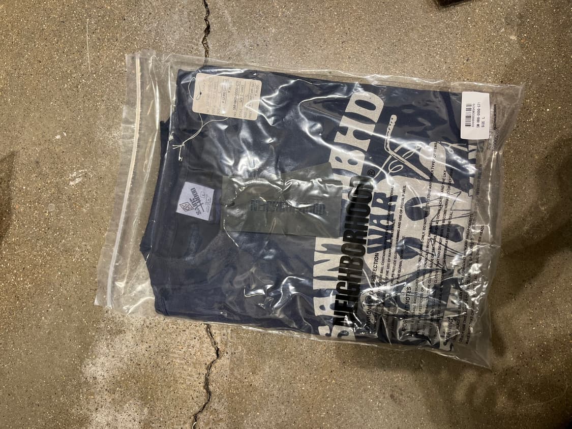 [새상품/L] 세인트미카엘 x 네이버후드 STHD NBHD 반팔 네이비 상품이미지5