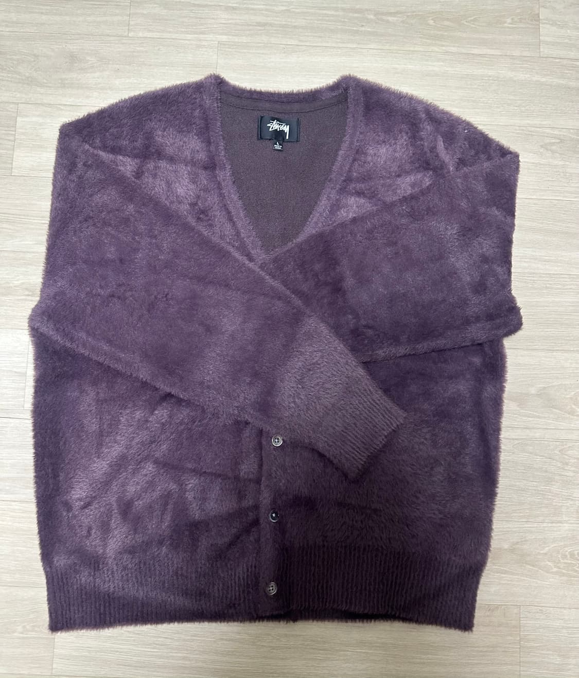 스투시 쉐기 가디건 에그플랜트 상품이미지1