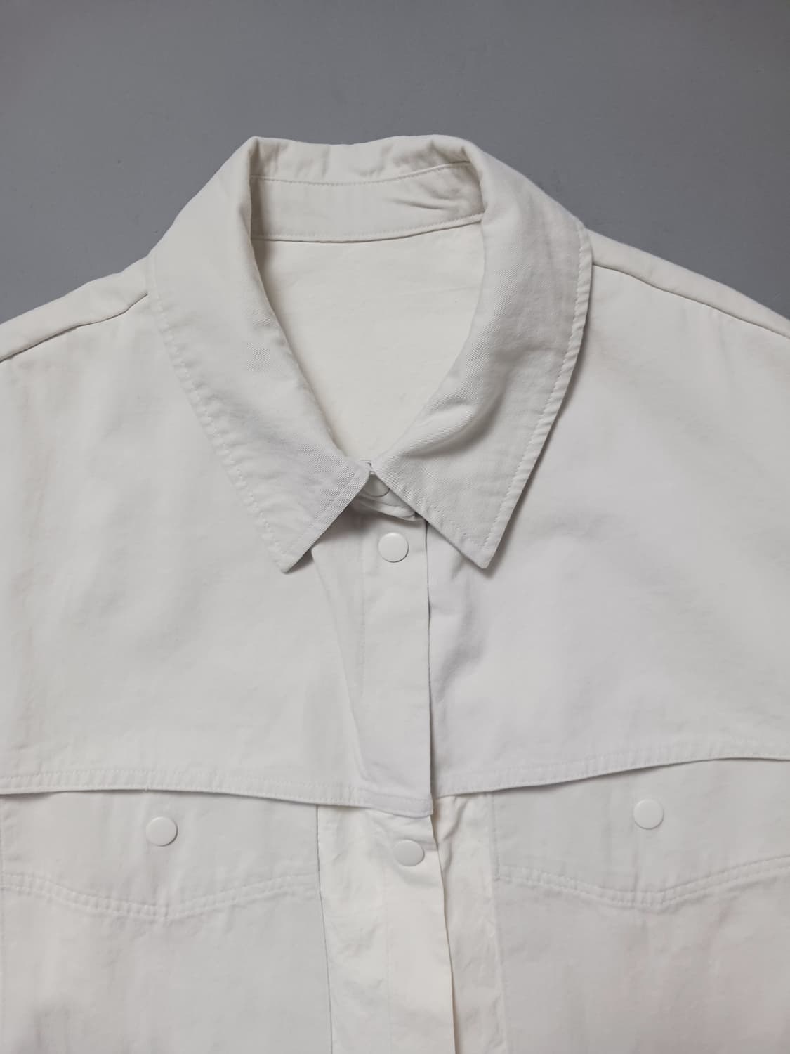 [프리] 스타일엠 투톤 셔츠형 자켓 오버핏 상품이미지2