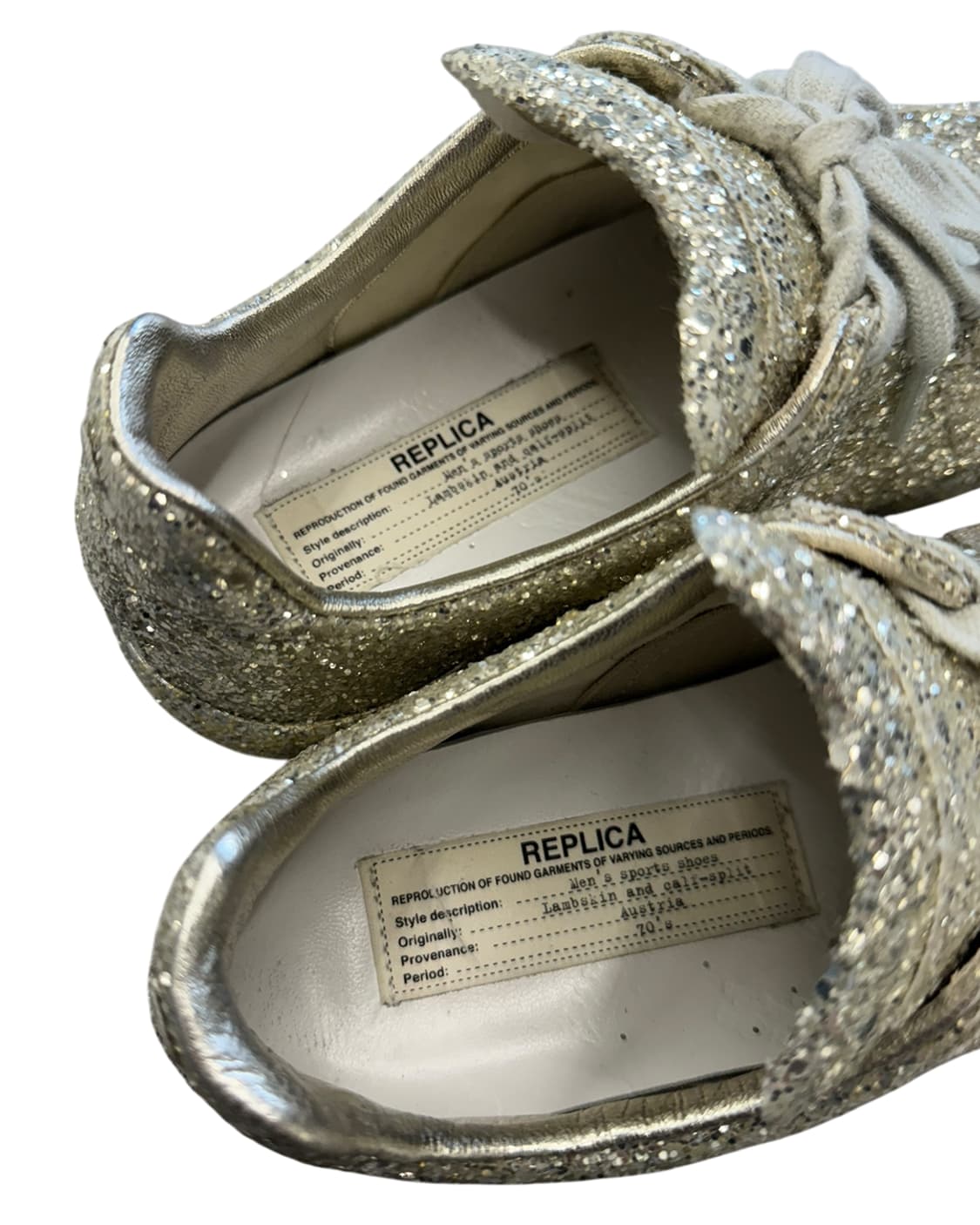 메종 마르지엘라 18SS  No.22 실버 글리터 스니커즈 상품이미지7