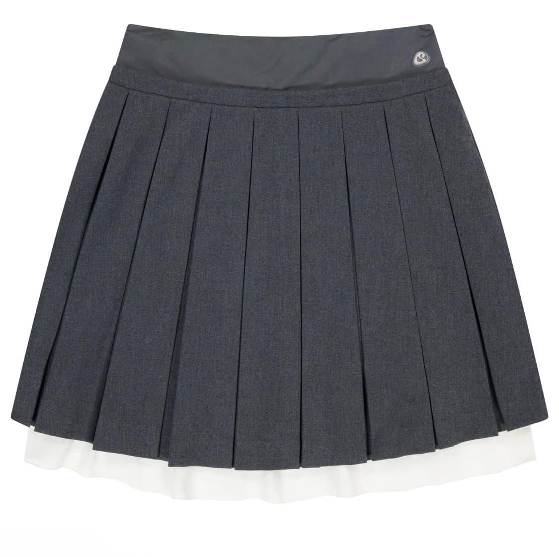 코이세이오 더블 웨이스트 플리츠스커트 그레이 1size 상품이미지1