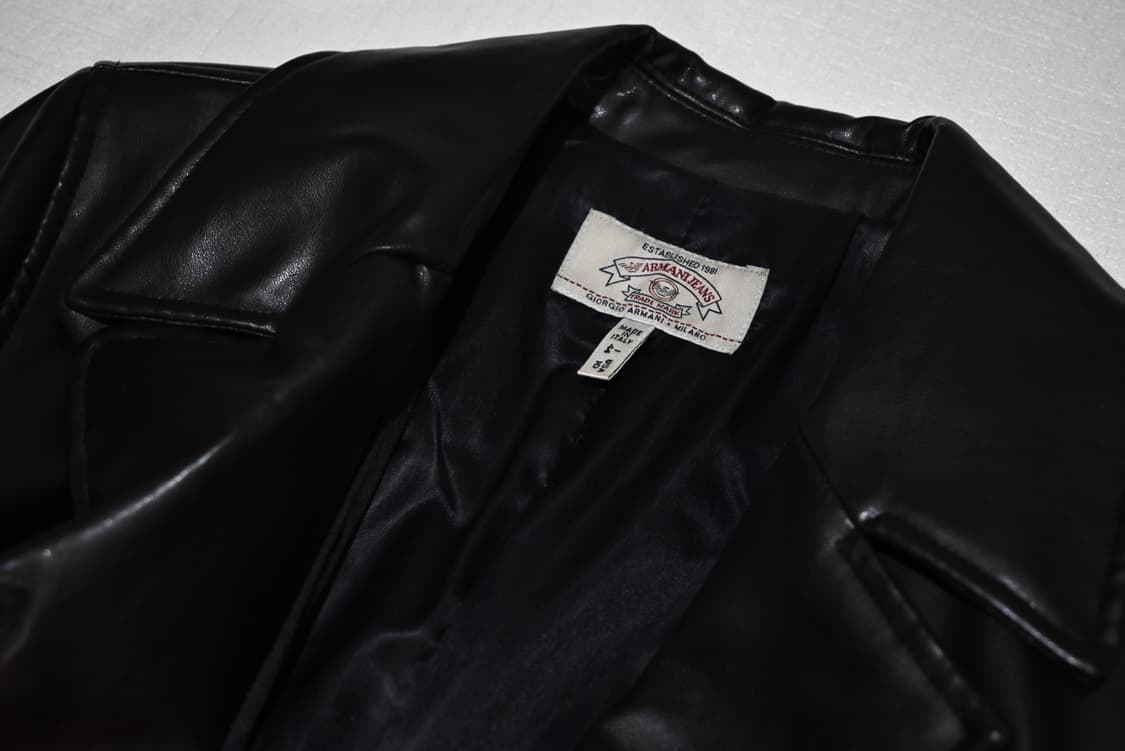 Armni jenas 90s vegan leather coat  상품이미지3