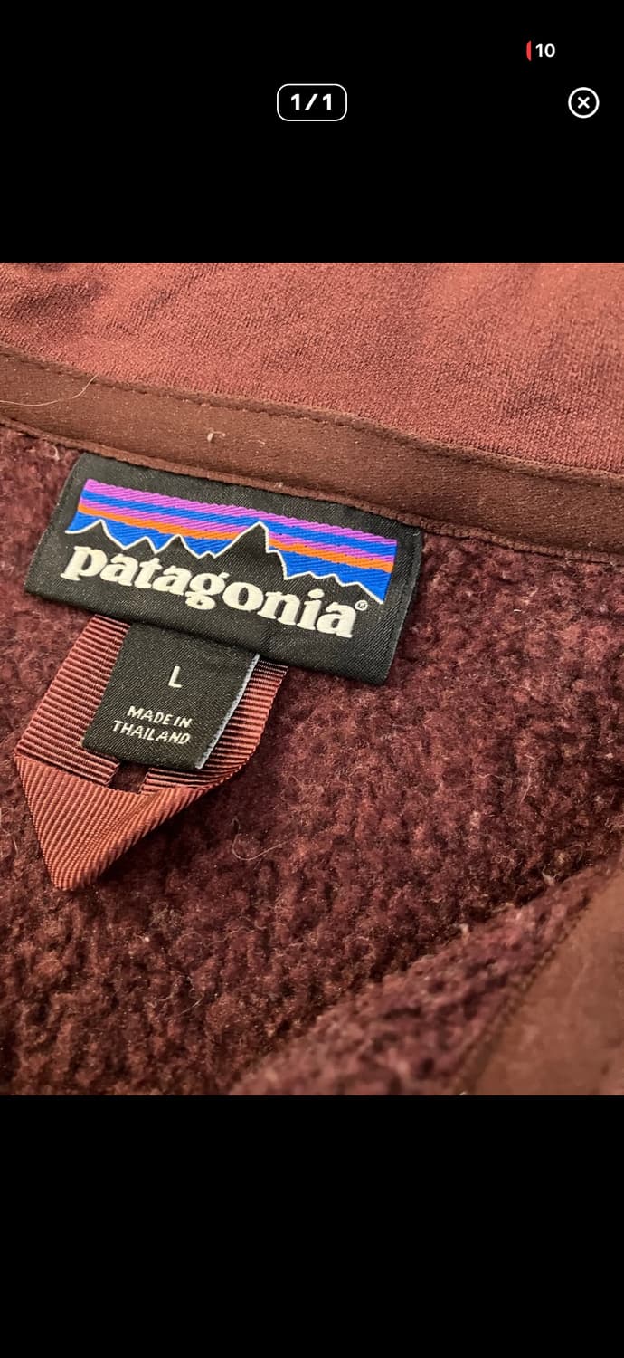 파타고니아 신칠라 하프집업 플리스 버건디 상품이미지4