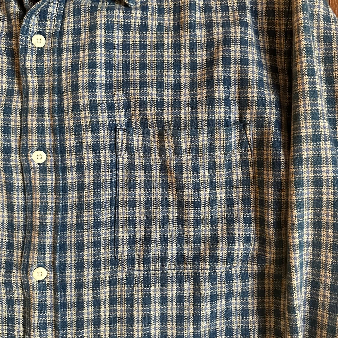 Blue mountain indigo check pocket shirts 상품이미지4