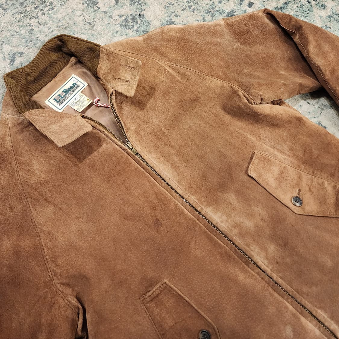 90s USA제작 엘엘빈 스웨이드 G9 헤링턴자켓 상품이미지3