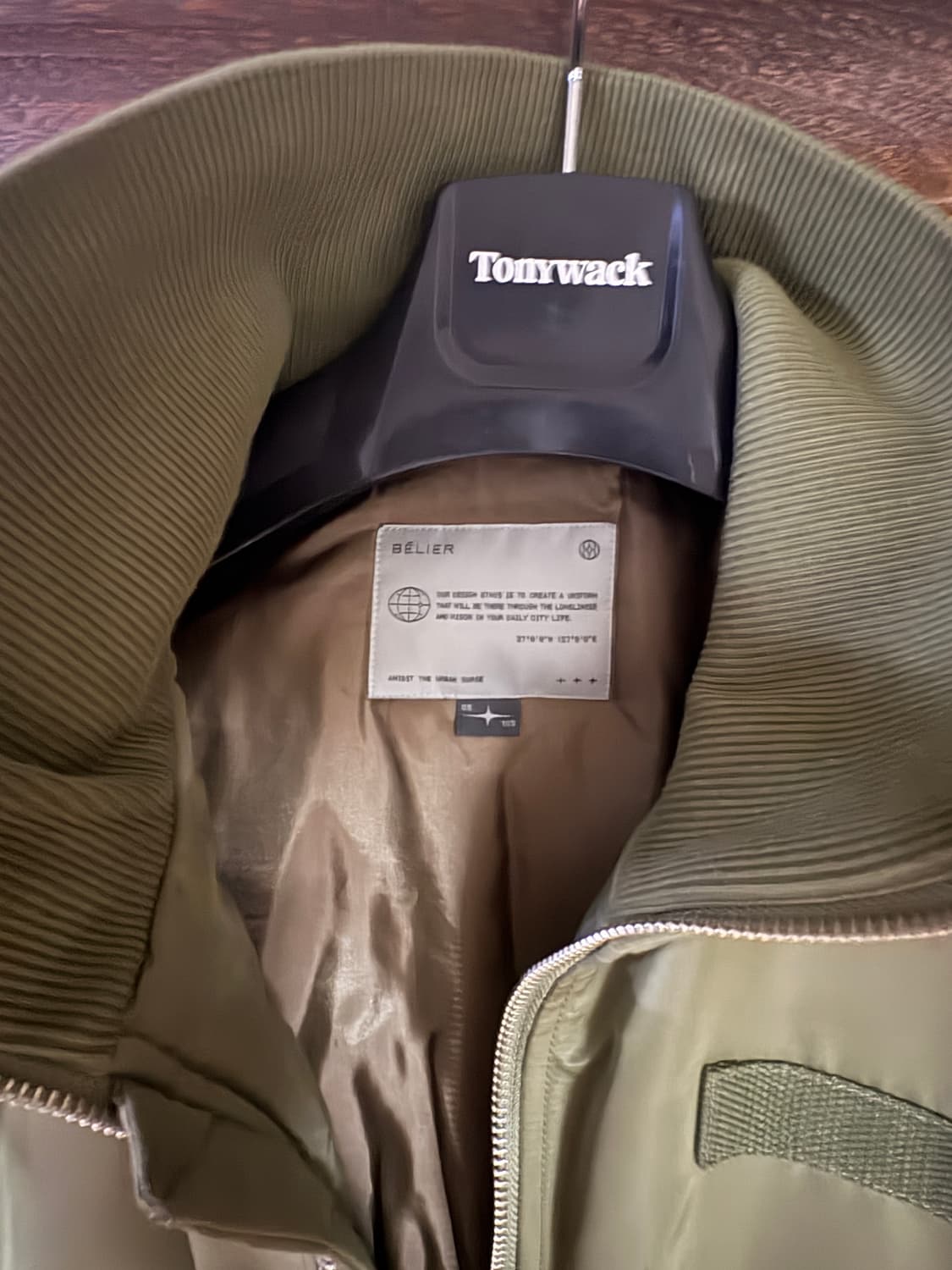 벨리에 랜더 플라이트 자켓 카키 105 상품이미지3