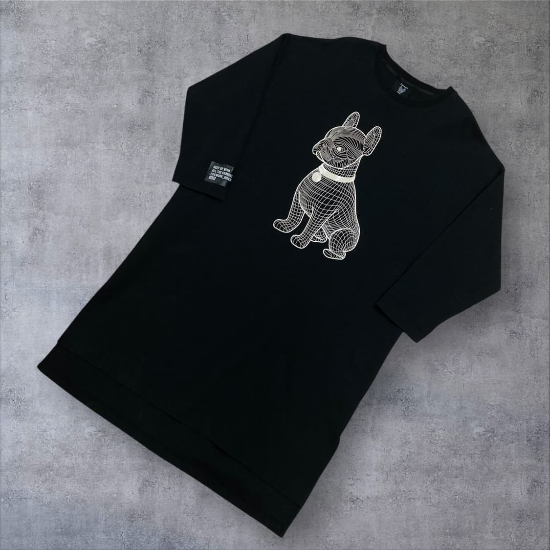 라이프워크 라독 빅로고 블랙 원피스 상품이미지1