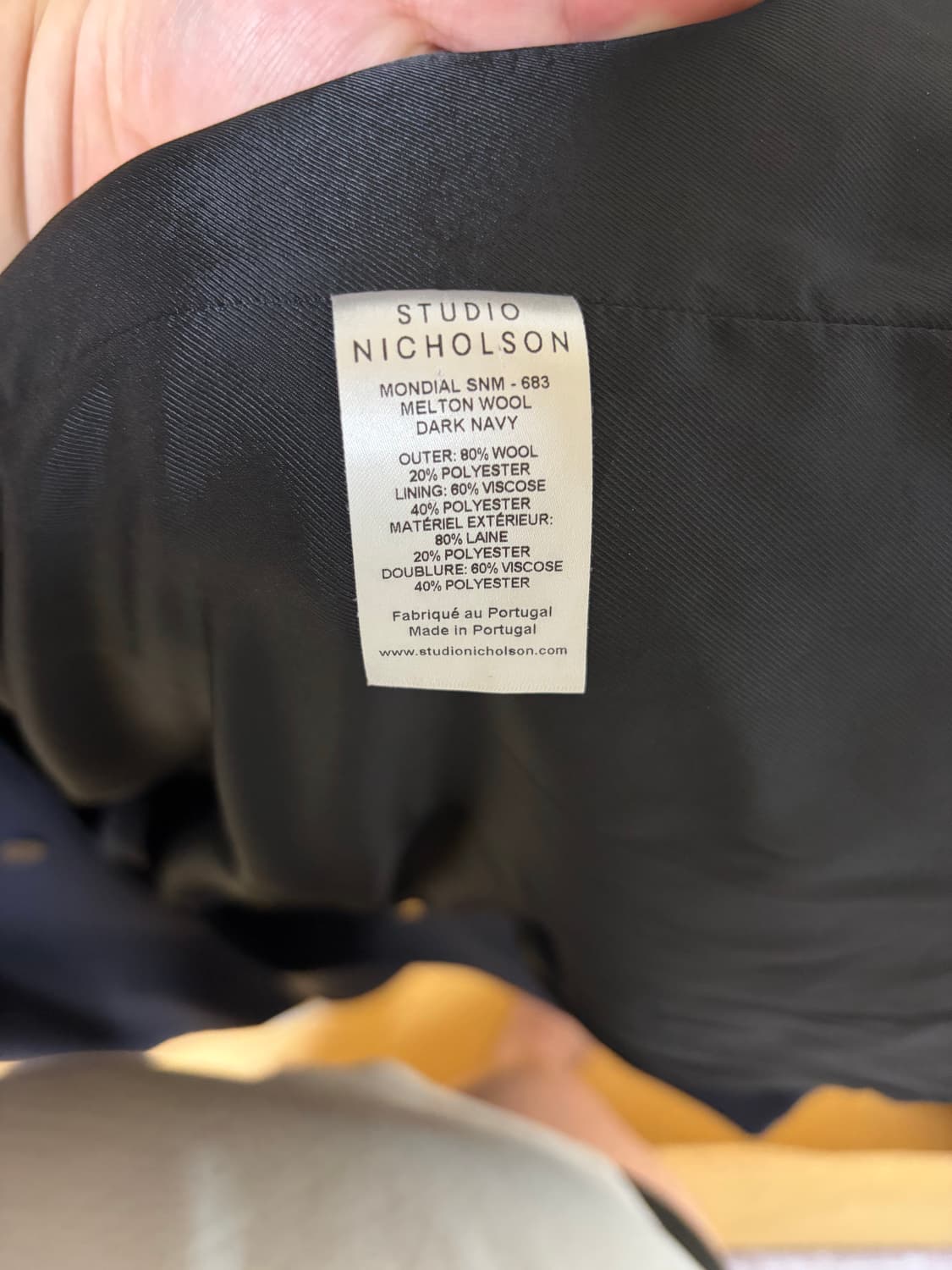 스튜디오 니콜슨 몬디알 발마칸 코트 다크네이비 XL 상품이미지9