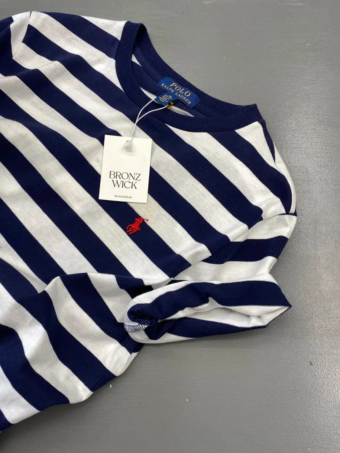 폴로 랄프로렌 스트라이프 반팔 티셔츠 (Woman M) / [11343] 상품이미지1