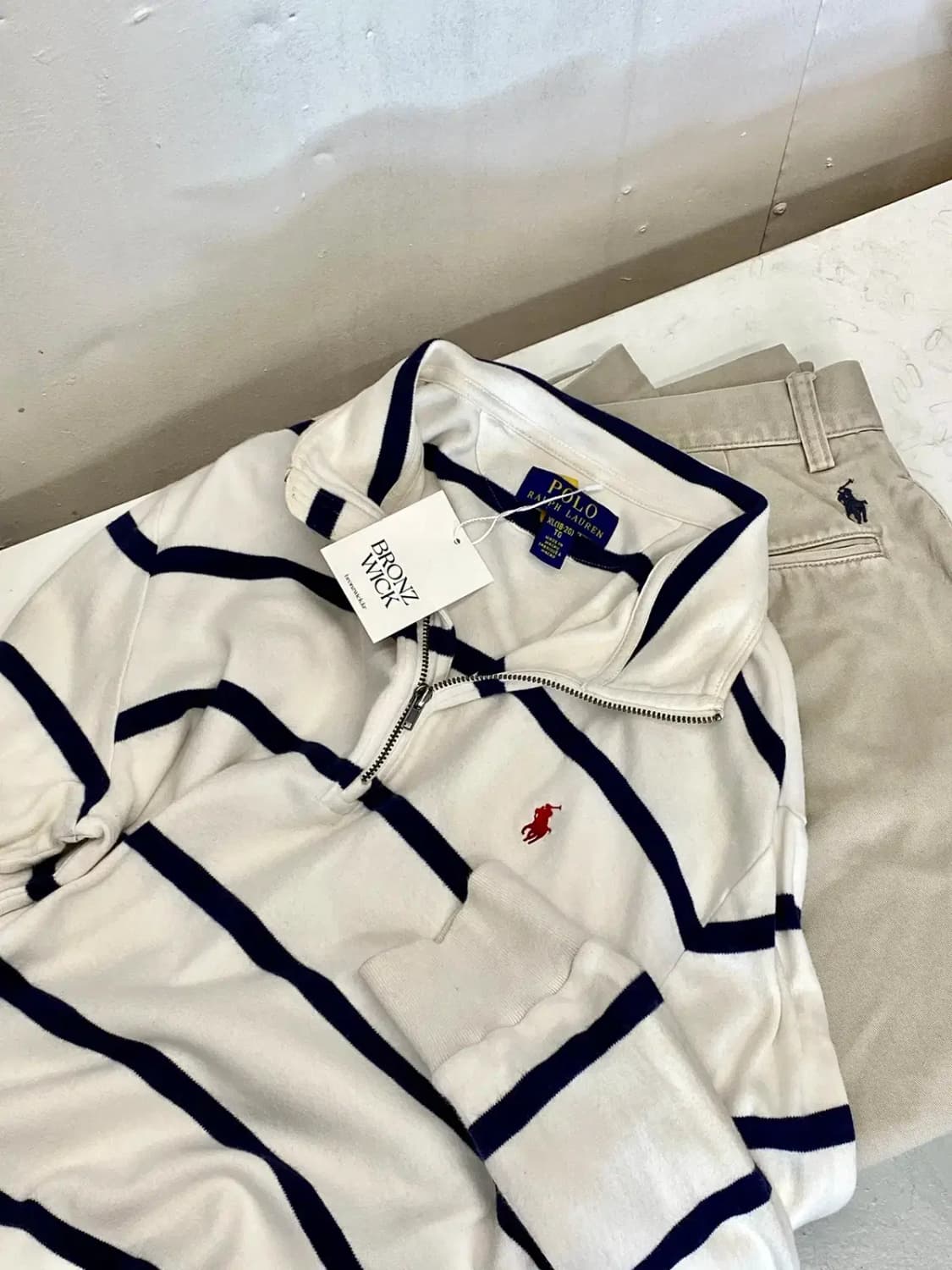 폴로 스트라이프 반집업 티셔츠 (Man S) / [11376] 상품이미지1