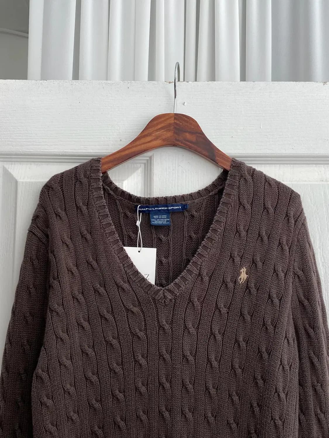 폴로 랄프로렌 브이넥 꽈배기 니트 (Woman L) / [11416] 상품이미지3