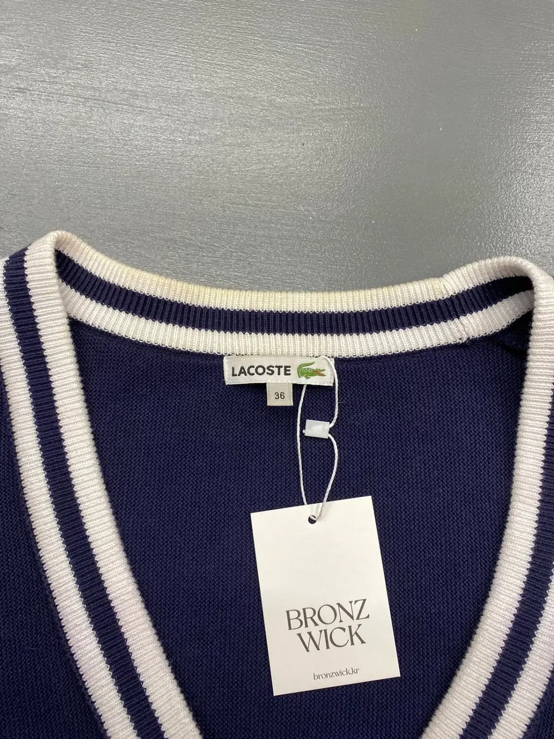 라코스테 브이넥 가디건 (Woman XS) / [11626] 상품이미지5