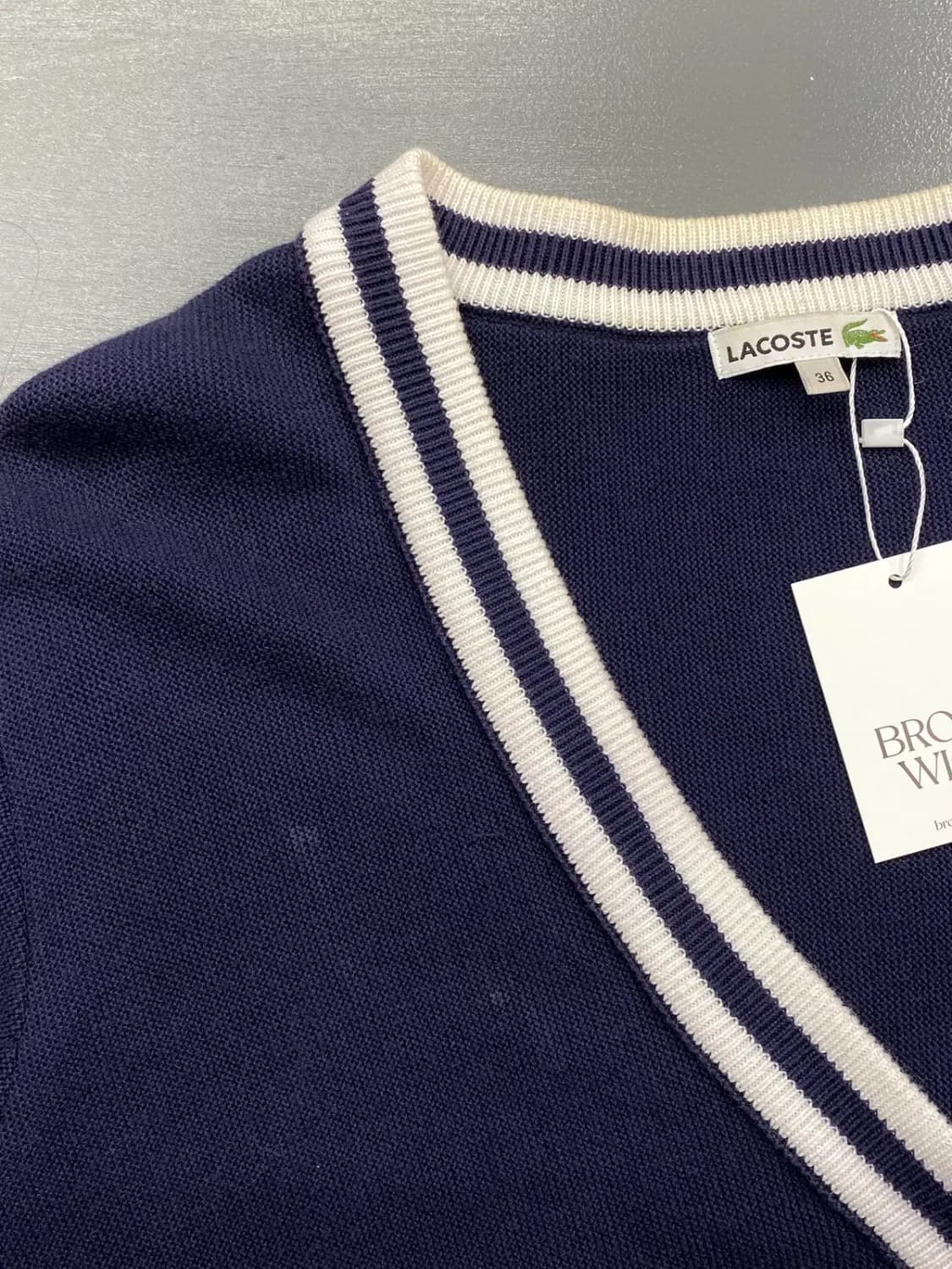 라코스테 브이넥 가디건 (Woman XS) / [11626] 상품이미지6