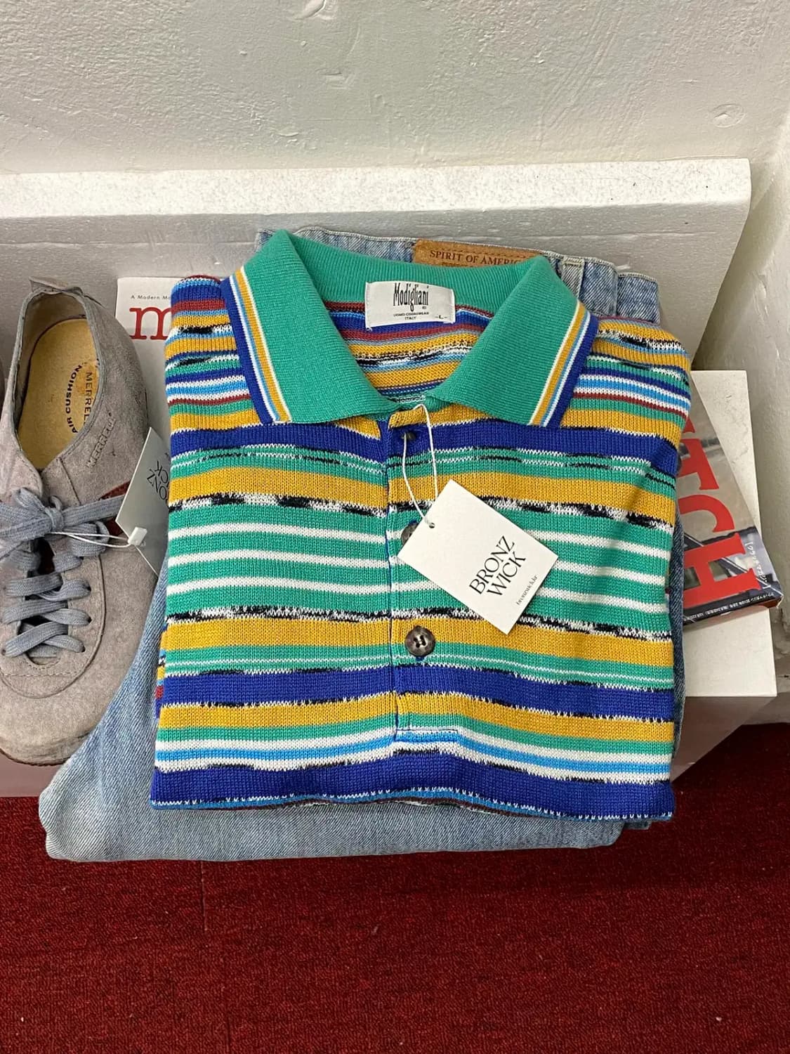 Modigliani 스트라이프 반팔 니트 (Man L) / [11711] 상품이미지1