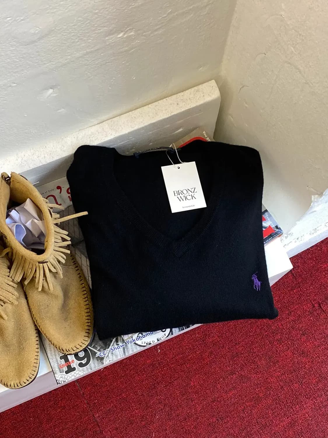 폴로 랄프로렌 메리노울 브이넥 니트 (Man XL) / [11715] 상품이미지1