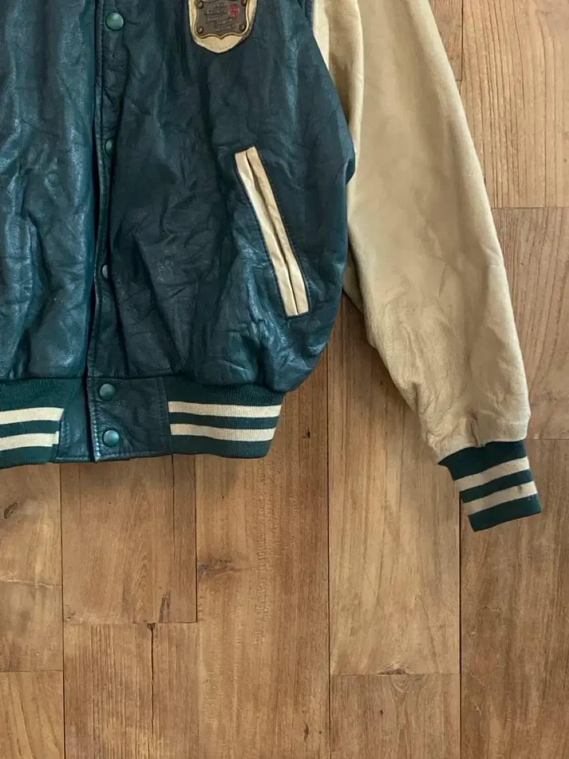 빈티지 리얼 레더 패치 가죽자켓 (B0097) 상품이미지3