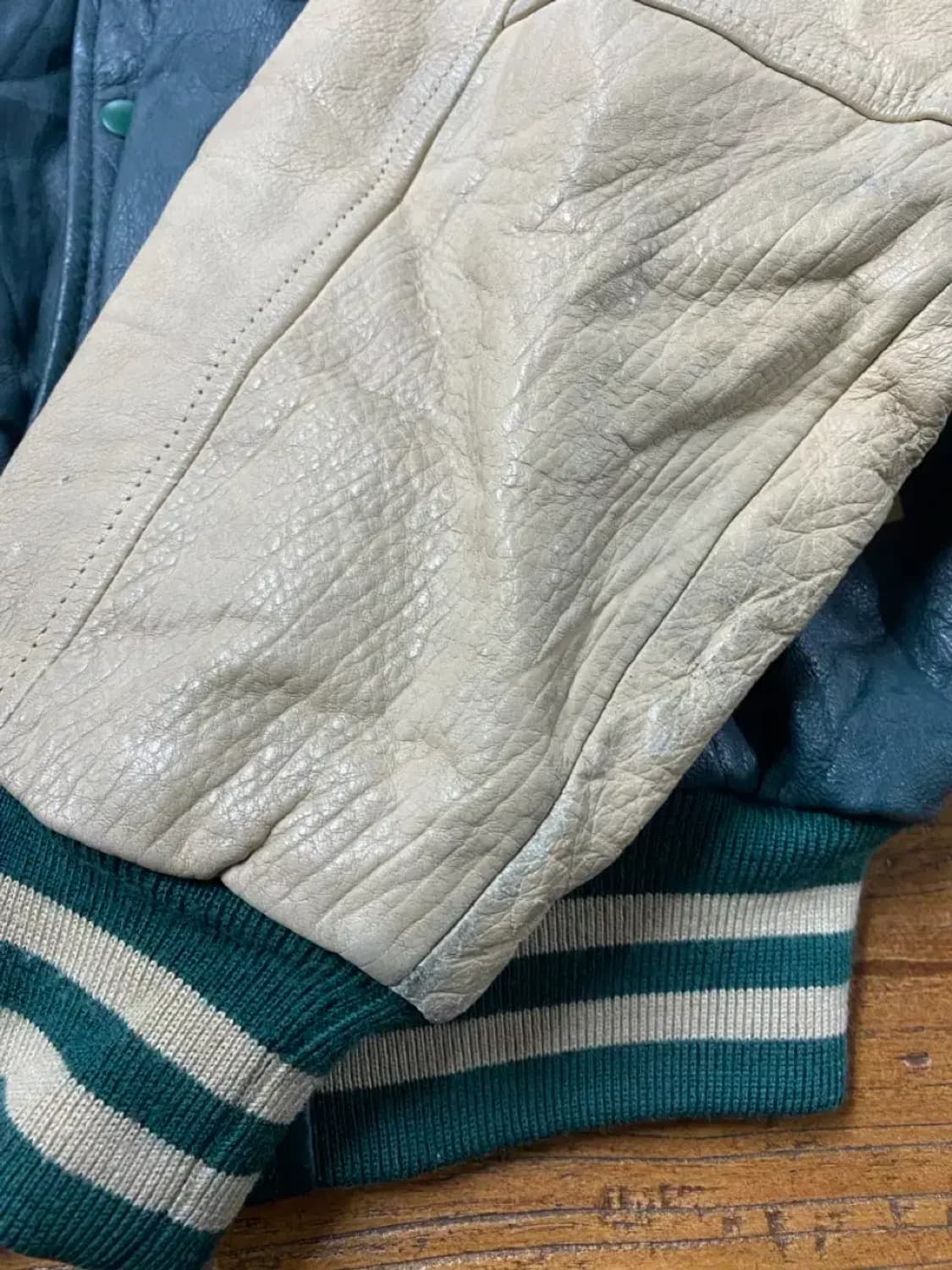 빈티지 리얼 레더 패치 가죽자켓 (B0097) 상품이미지6