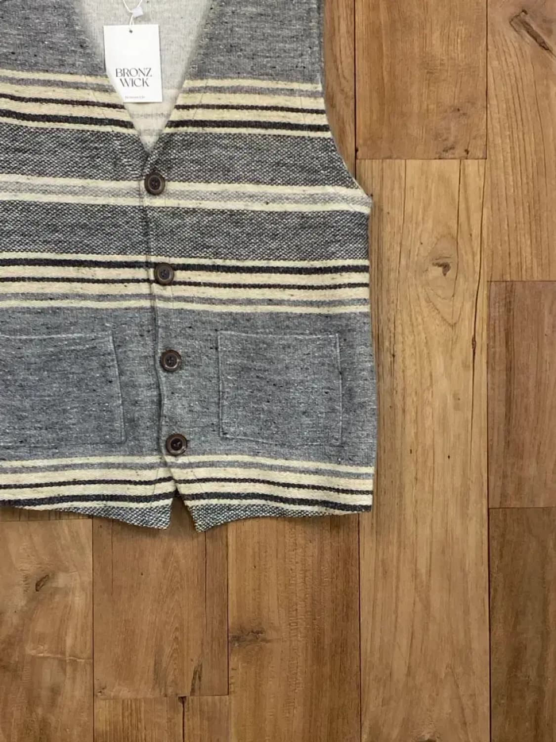 백넘버 니트 베스트 가디건 (B0233) 상품이미지3