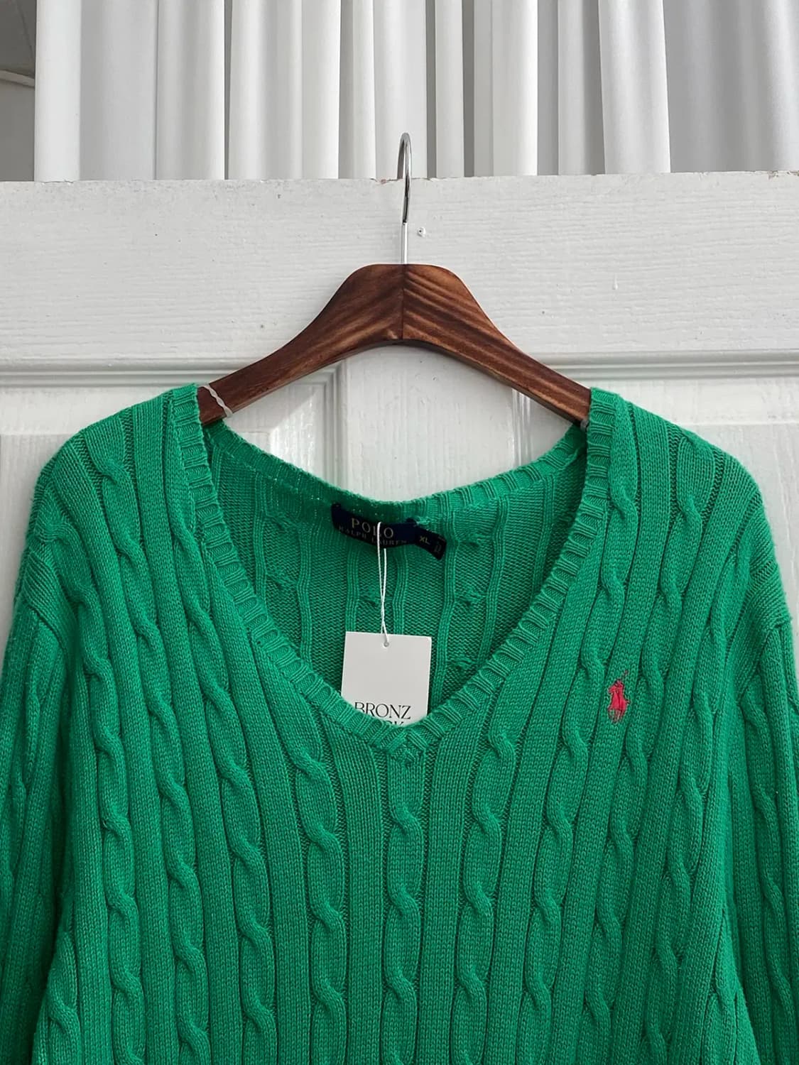 폴로 랄프로렌 브이넥 케이블 니트 (Woman XL) / [11910] 상품이미지3