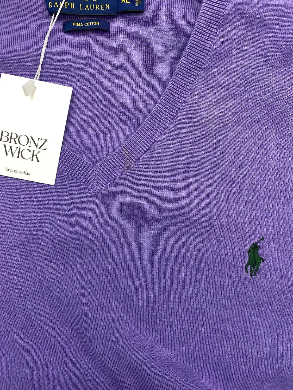 폴로 랄프로렌 피마코튼 브이넥 니트 (Man L) / [11986] 상품이미지6