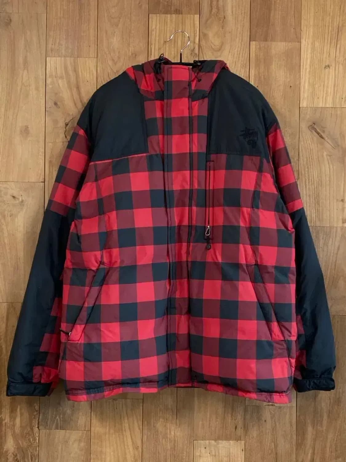 스투시 체크 후드 다운점퍼 (B0350) 상품이미지1