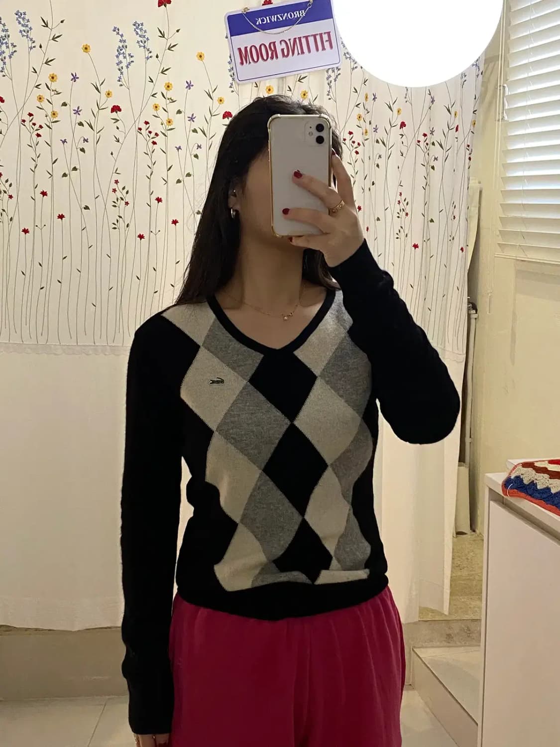 라코스테 아가일 니트 (Woman M) / [12027] 상품이미지1