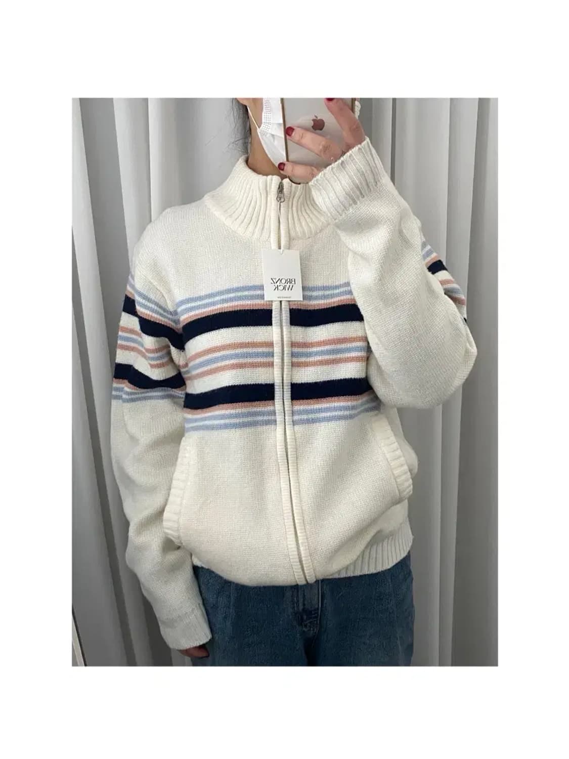 빈티지 니트 집업 Man M [12117] 상품이미지1