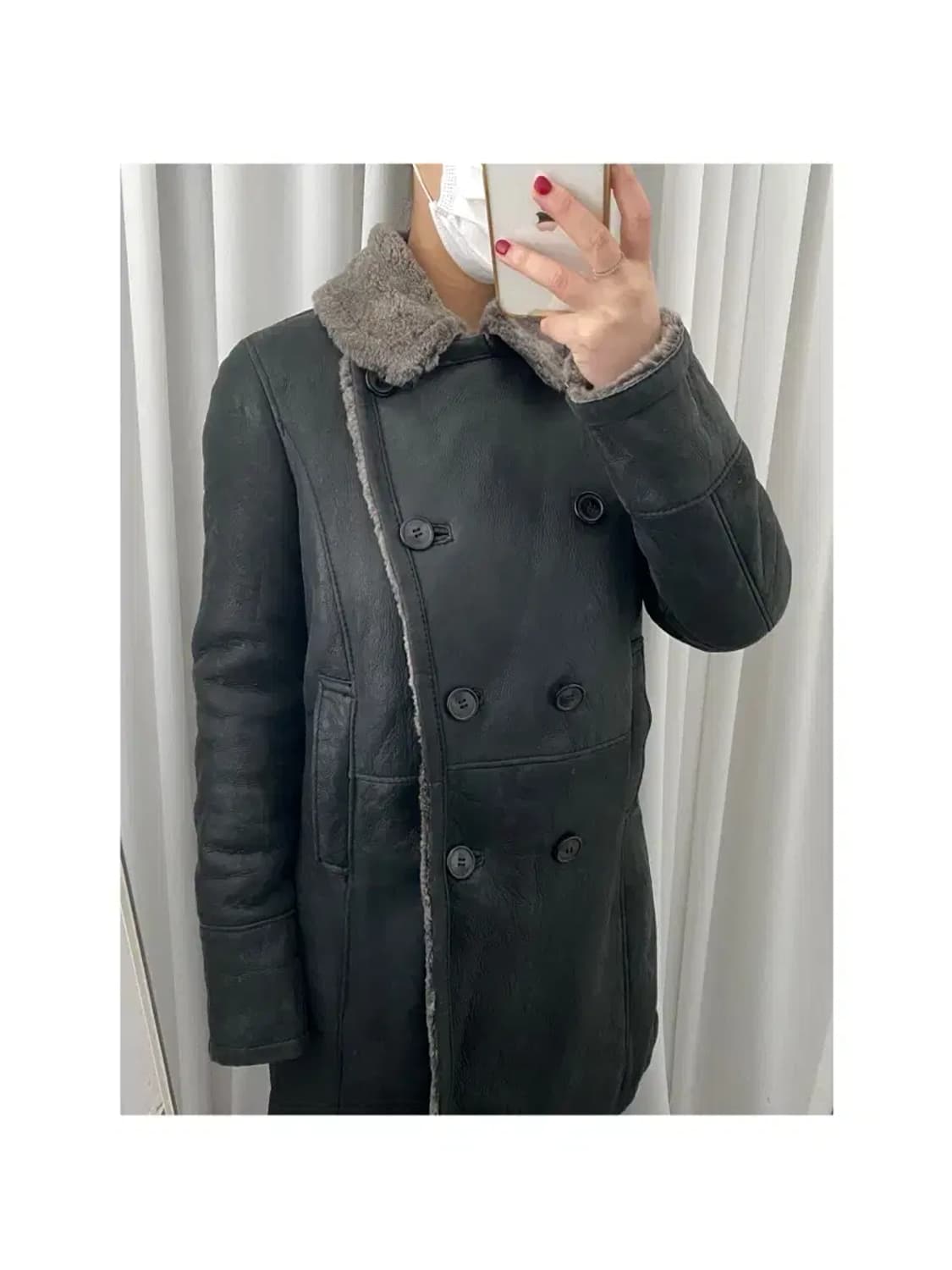 빈티지 램스킨 무스탕 코트 Woman M [12124] 상품이미지1