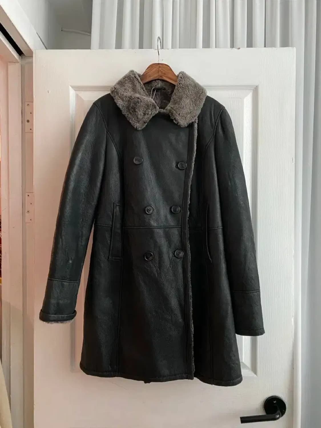 빈티지 램스킨 무스탕 코트 Woman M [12124] 상품이미지2