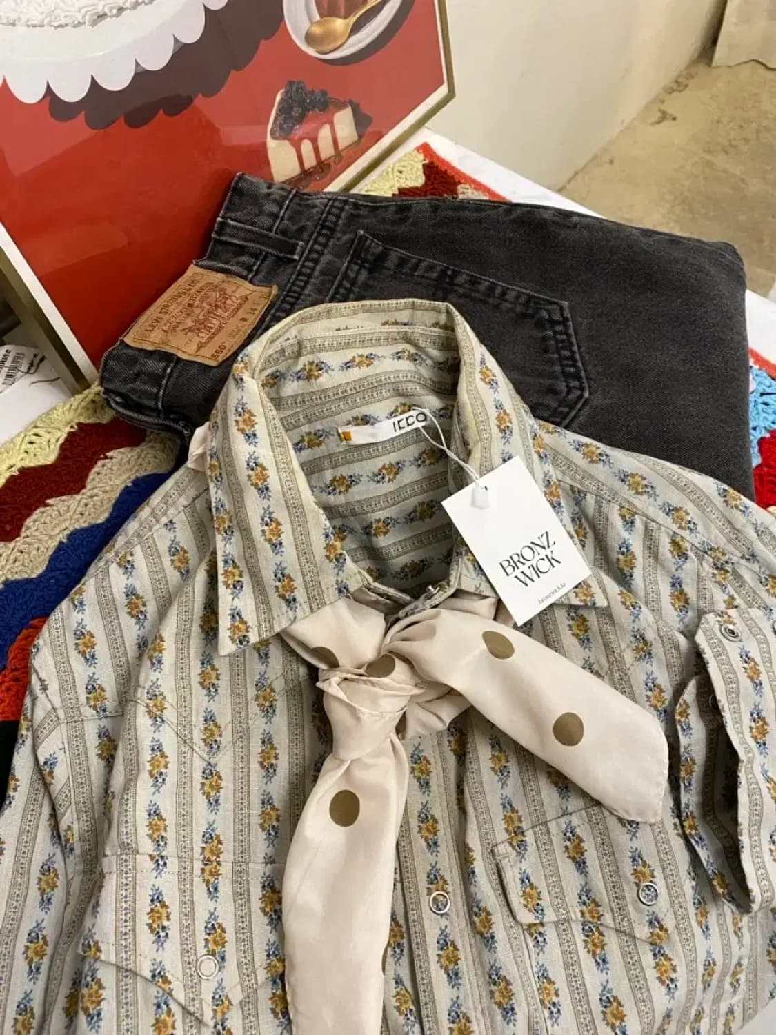 빈티지 패턴 셔츠 Man M [12150] 상품이미지1