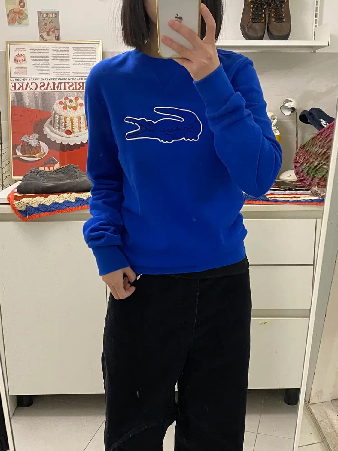 라코스테 로고 맨투맨 Woman M [12158] 상품이미지2