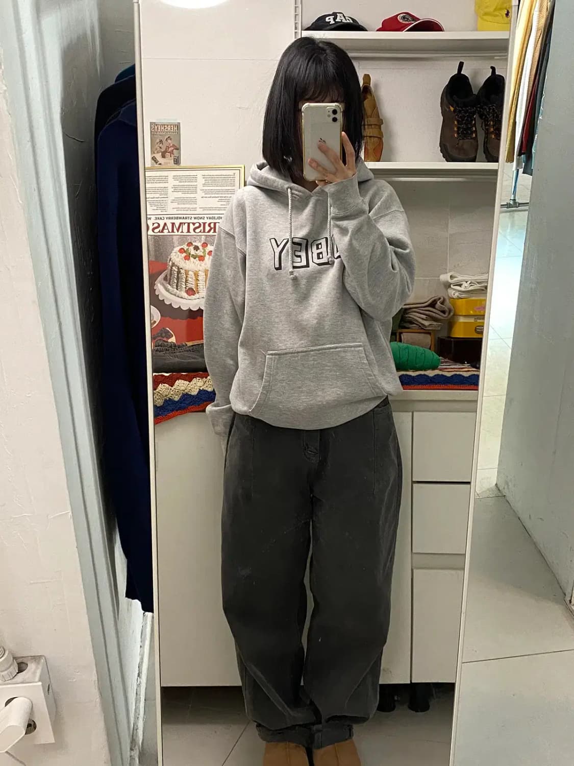 오베이 로고 후드티 Man L (12166) 상품이미지2