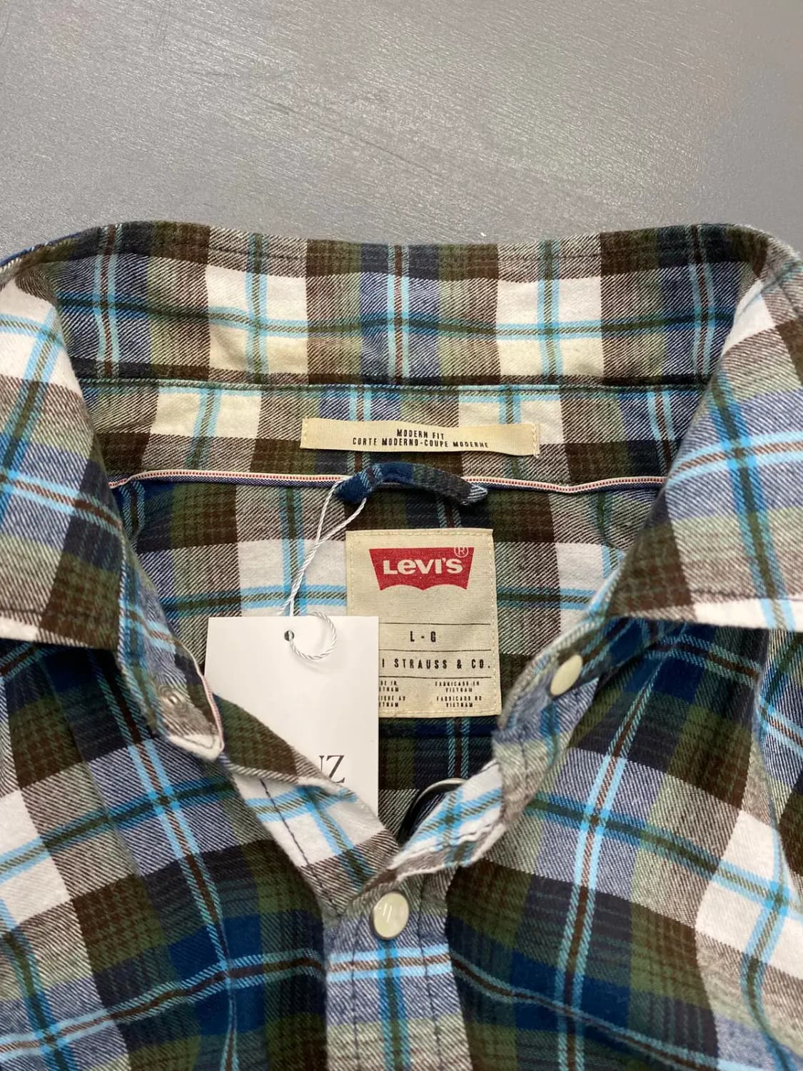 리바이스 체크 패턴 셔츠 (Man M) [12210] 상품이미지7